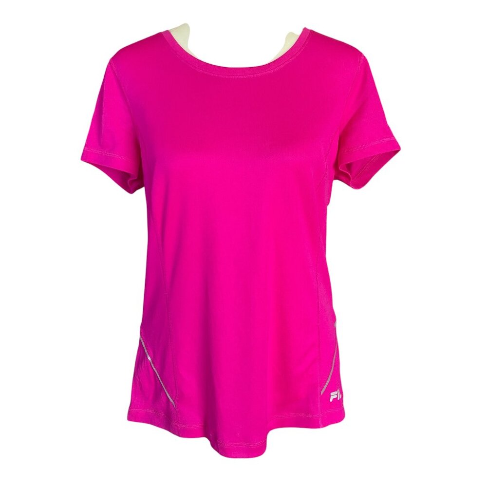 Fila Sport fuchsia pink short sleeve crewneck stretchy wicking t-shirt medium